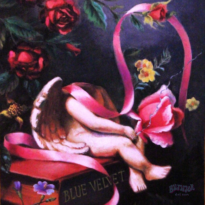 a headless cherub sitting on a book and smoking a cigarette